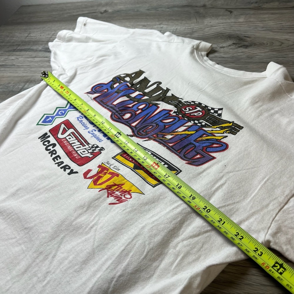Fruit of the Loom Andy Hillenburg Racing T-Shirt Mens XXL White STP Sprint Car - Picture 7 of 10